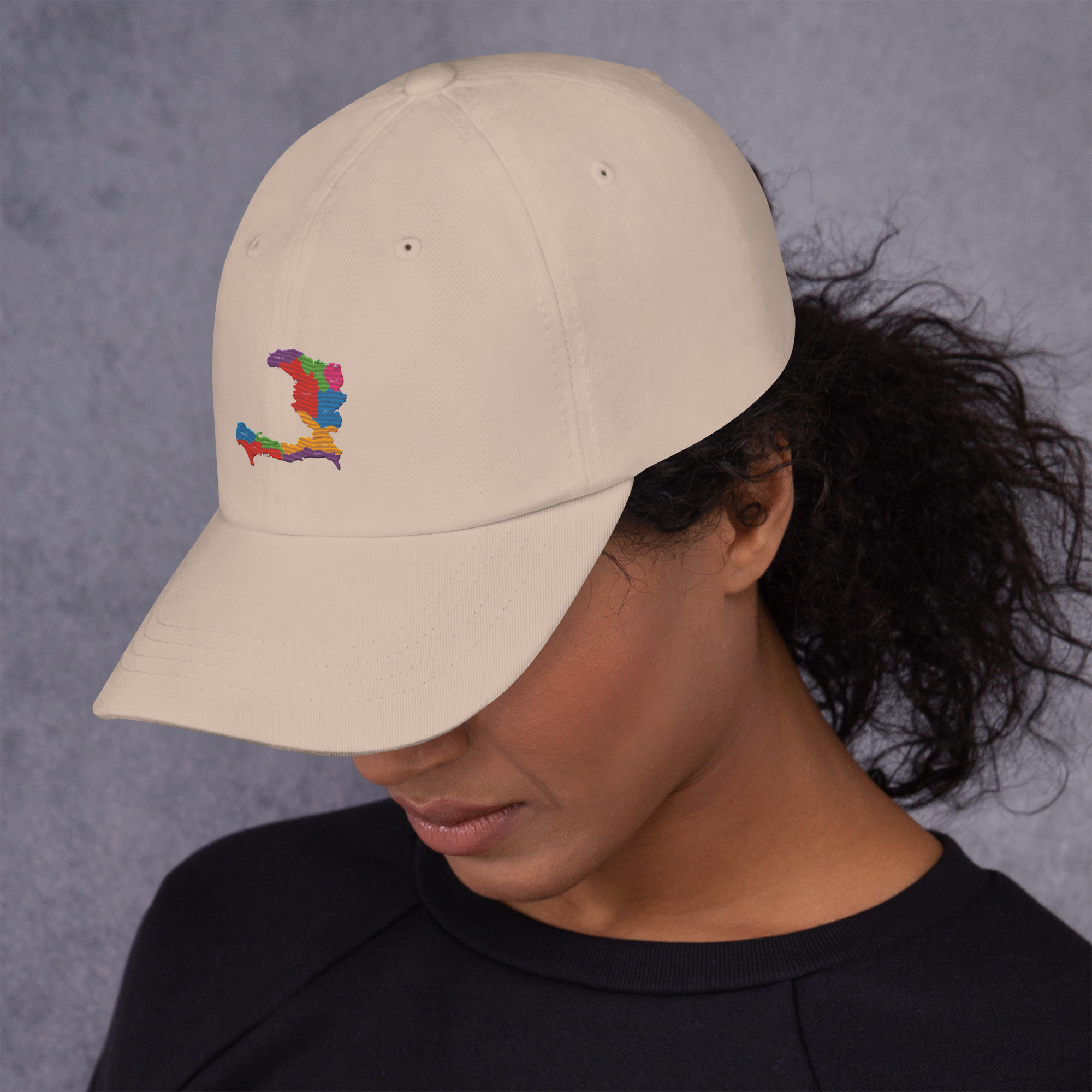 Haiti Pride Classic Dad Hat - Black - Image 19