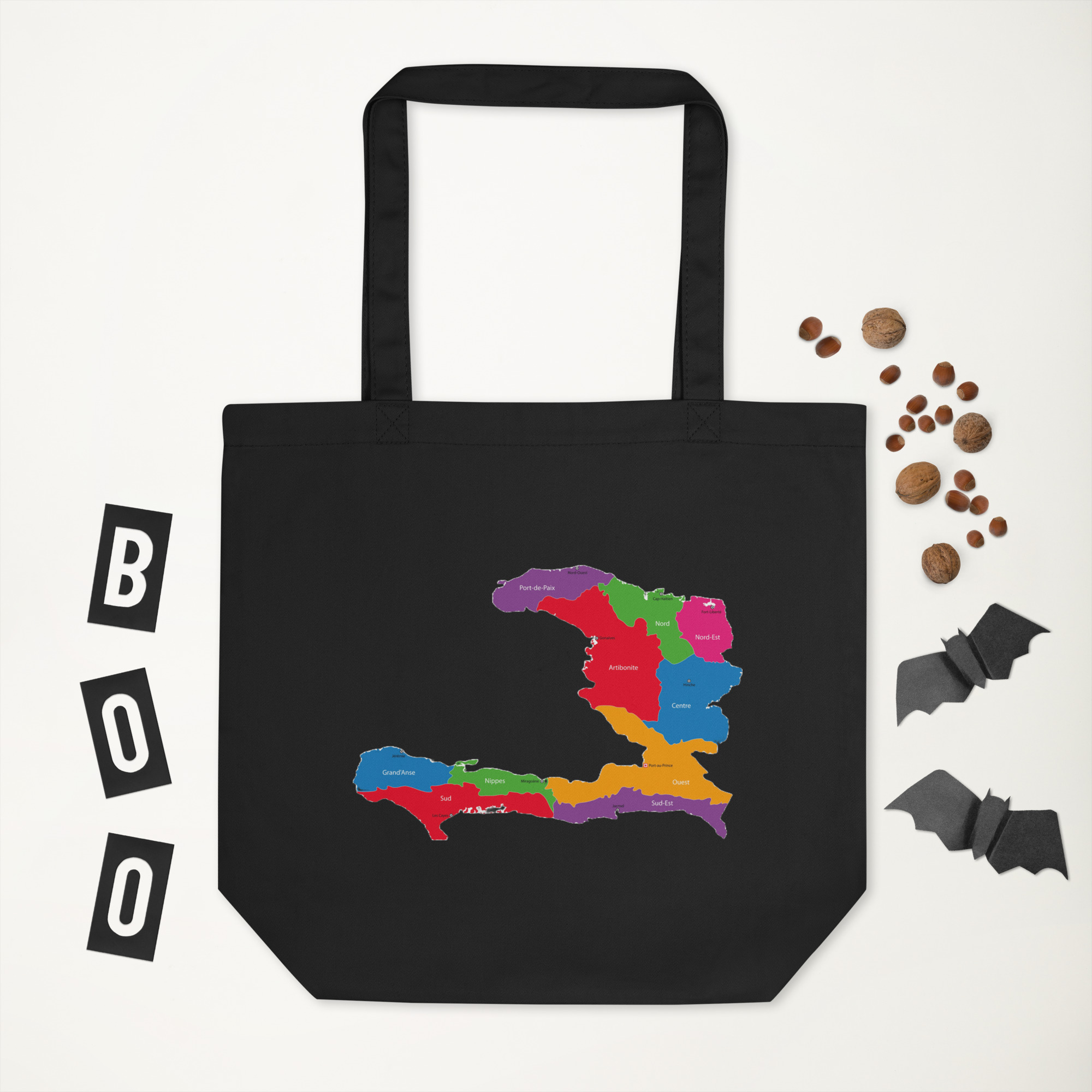 Haiti Pride Eco Tote Bag - Black - Image 2