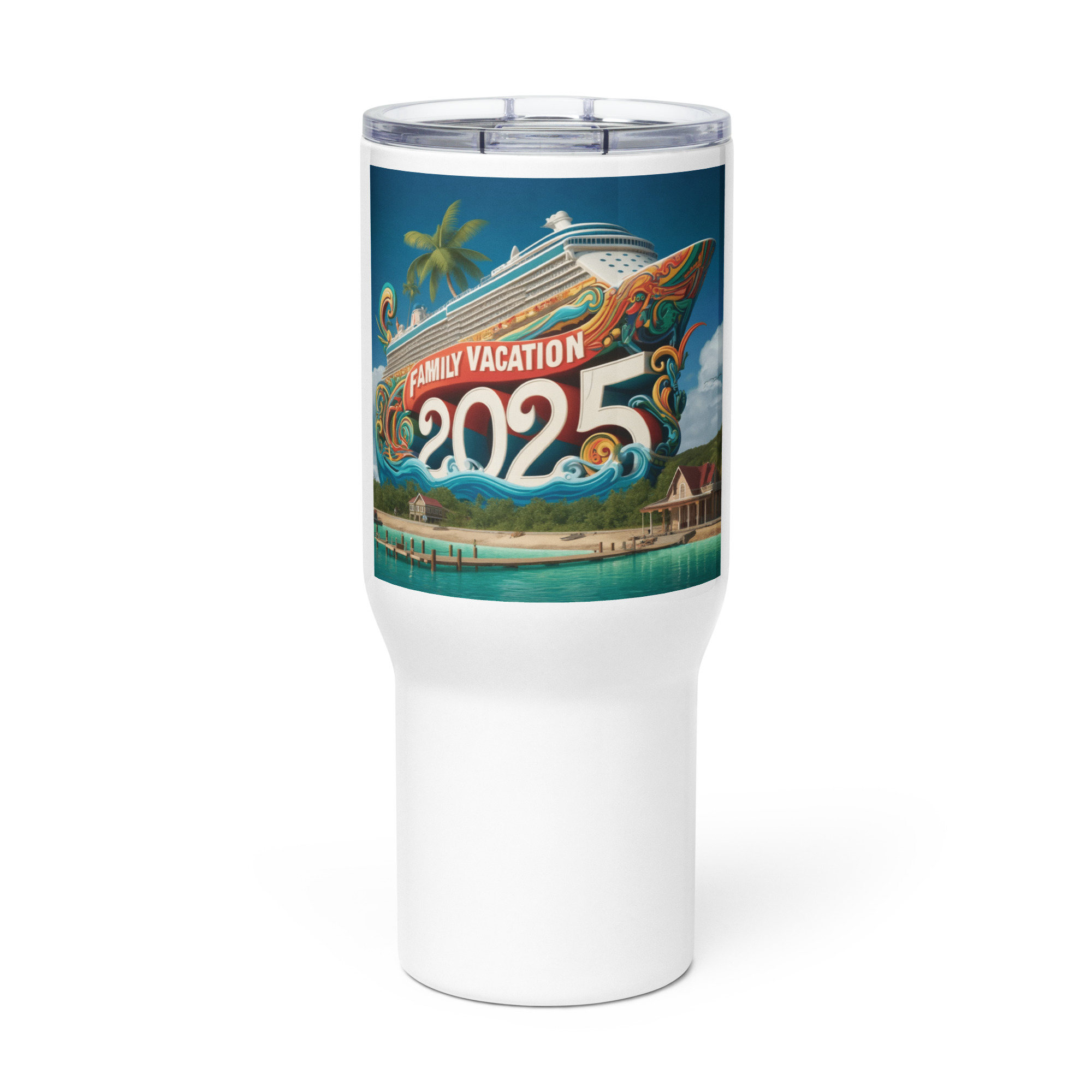 Aruba Pride Travel Mug - White 25oz