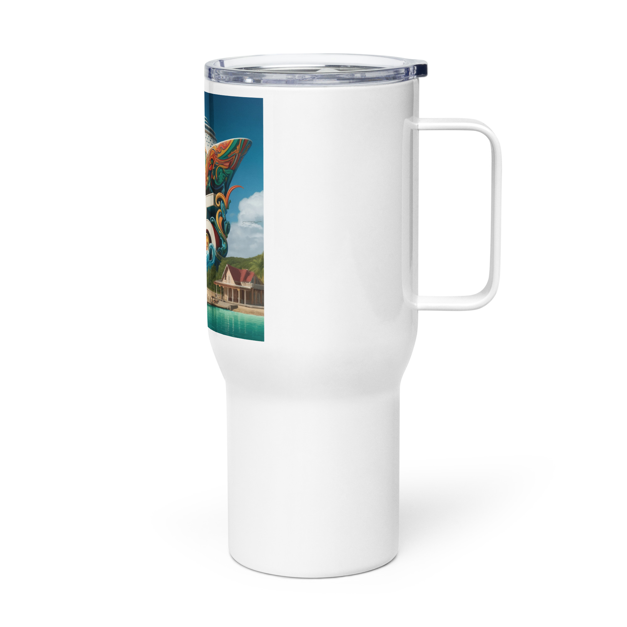 Aruba Pride Travel Mug - White 25oz - Image 3