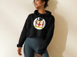 Jamaica Pride Womens Cropped Hoodie - Black