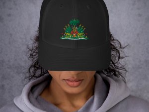 Haiti Pride Retro Trucker Hat - Black
