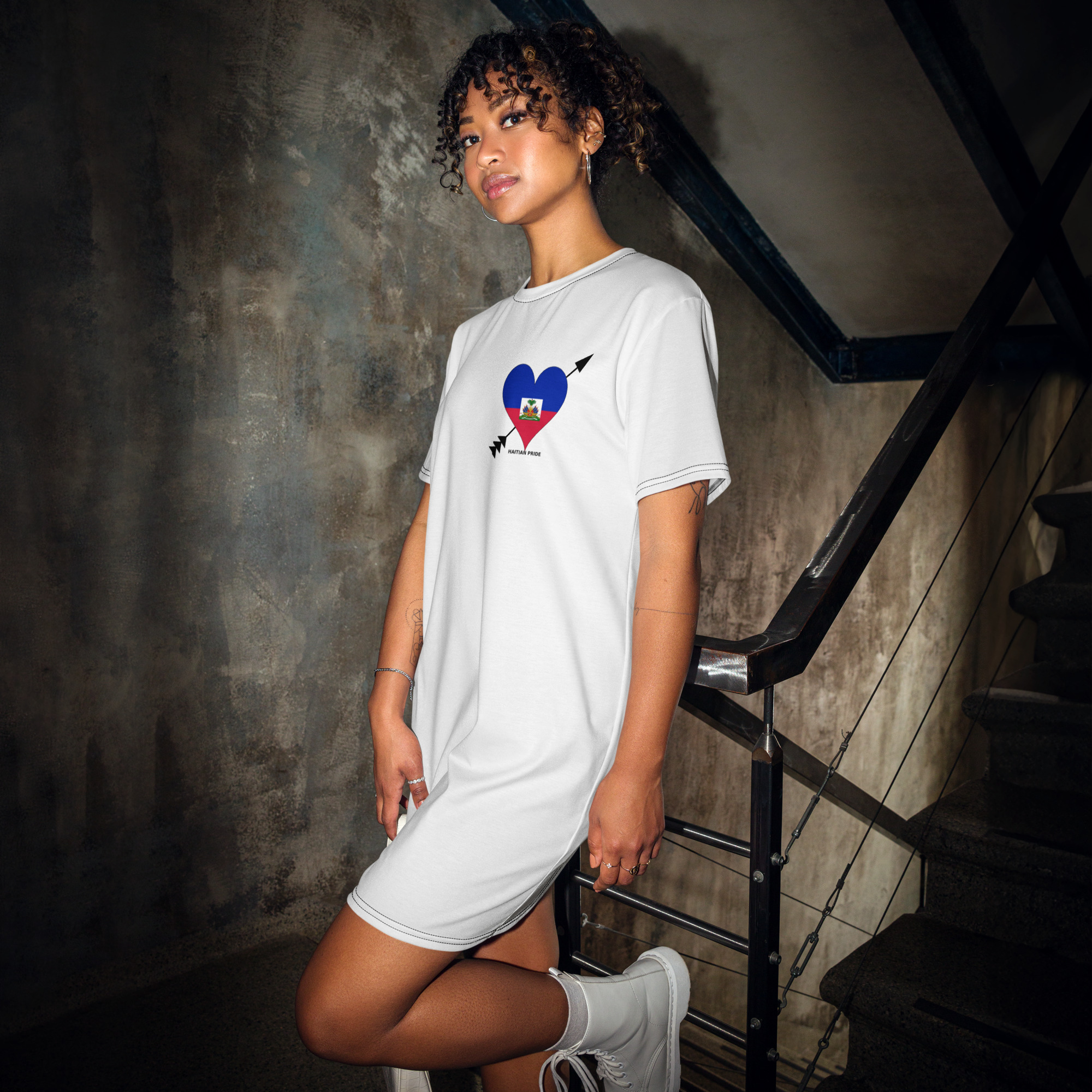 Iheart Haiti T-shirt dress - Image 3