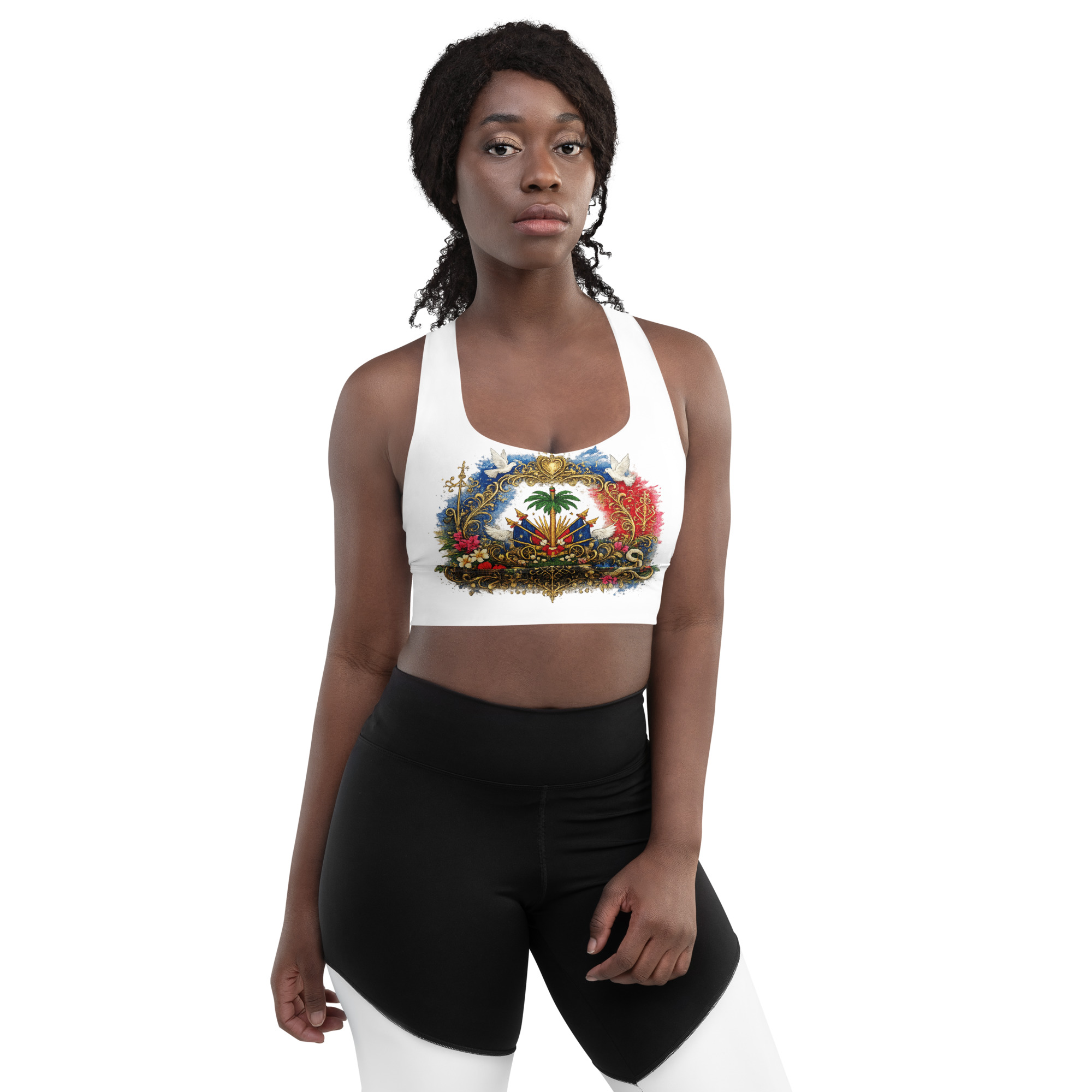 Ayetian Recycled Longline Sports Bra - Image 2