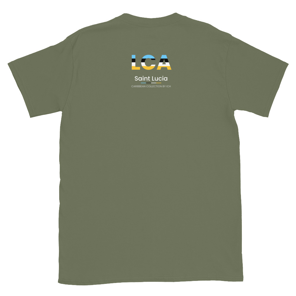 iSPADE Saint Lucia Statement Short-Sleeve Unisex T-Shirt - Image 5